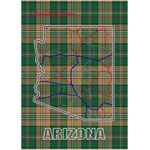Arizona Tartan Map Art Print